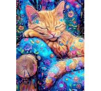 70 Piece Jigsaw Puzzle for Adults Animal Cat Flower - Fun Challenges & Brainteasing Adult Jigsaws - Puzzle Games 70 Piece