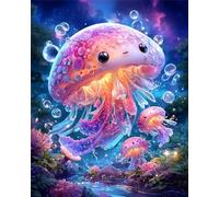 70 Piece Jigsaw Puzzle for Adults Cute Jellyfish - Fun Challenges & Brainteasing Adult Jigsaws - Puzzle Games 70 Piece