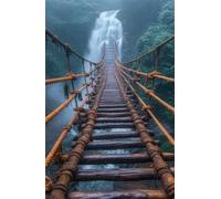 70 Piece Jigsaw Puzzles for Adults, Bridge Waterfall 7.9x5.9 inch, Challenging Brain Teaser Puzzle, Premium Cardboard Hobby Gift for Adults & Seniors