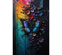 70 Piece Jigsaw Puzzles for Adults, Butterfly Flowers 7.9x5.9 inch, Challenging Brain Teaser Puzzle, Premium Cardboard Hobby Gift for Adults & Seniors