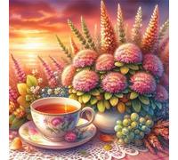 70 Piece Jigsaw Puzzles for Adults Flower Afternoon Tea, Impossible Puzzle for adults, Challenging Adult jigsaw puzzles 70 pieces, puzzle Classic Educational Games, Fun Activity for Family