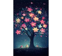 70 Piece Jigsaw Puzzles for Adults Pink Flower Bird Puzzle Fun Challenges Perfect for Relaxation Letter Printed on Back Interlock Perfectly No Dust for Men Women Elders Seniors 7.9 x 5.9 inch