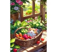 70 Piece Jigsaw Puzzles for Adults, Puzzle Educational Games, Challenging Puzzle, Puzzles 70 Pieces Food Hamster