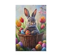70 Piece Jigsaw Puzzles for Adults, Puzzle Educational Games, Challenging Puzzle, Puzzles 70 Pieces Tulip Animals Rabbits