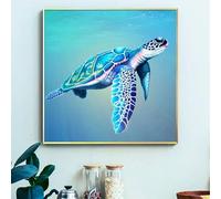 70 Piece Jigsaw Puzzles for Adults Sea Blue Turtle, 45x45cm Puzzles for adults 70 Pieces, Fun Present & Activity for Home, Jigsaw Puzzle for Birthday