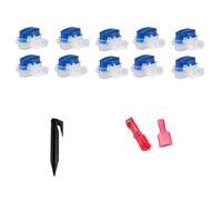 70-Piece Robotic Lawn Mower Boundary Wire Replacement Kit with 50 Grounding Pegs, 10 Cable Connectors and 10 Pairs of Red Connection Terminals, Compatible with Popular Models