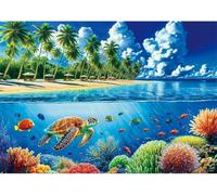 70 Pieces Jigsaw Puzzles For Adults Educational Game Challenge Toy Gifts 70 piece puzzles for adults Family Activity Game Puzzle Tropical Marine Life Scenery