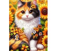70 Pieces Jigsaw Puzzles For Adults Educational Game Challenge Toy Gifts 70 piece puzzles for adults Family Activity Game Puzzle Sunflower Cat