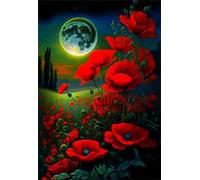 70 Pieces Jigsaw Puzzles For Adults Educational Game Challenge Toy Gifts 70 piece puzzles for adults Family Activity Game Puzzle Moon Poppy Flowers