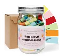 70 Positive Messages jar Funny Affirmation Jar Inspirational Reminders/Positive Messages Jar for Women Wife Sister Friends