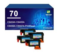 70 Printhead Compatible For HP Designjet Z3100 Z3200 Z5200 Z5400 Printer,04A/05A/06A/07A-4 PACK