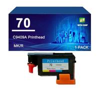 70 Printhead Compatible For HP Designjet Z3100 Z3200 Z5200 Z5400 Printer,C9409A-1 PACK