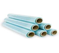 70% Recycled Clear Stretch Plastic Film Roll 50cm Extendable Up to 300 Meters Long Heavy Duty Industrial Packing Protector for Packing and Palletizing - 6 pcs