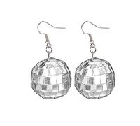 70 ' s Disco 30mm Ball Color Pendant Simple Bounce Earrings Costume Accessory for Personal Decor Earrings
