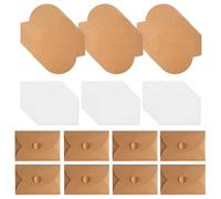 70 Set Mini Envelopes and Cards with Heart Closure, Blank Cards and Envelopes for Thank You Invitation Birthday Greeting Message Gift Card Envelopess(70 Small Mini Kraft Paper Envelopesand 70 Card)