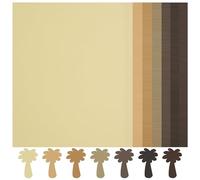 70 Sheets Brown Tones Cardstock - 7 Gradient Colors Cardstock 8.5'' x 11'' 92lb/250gsm Heavyweight Paper Brown Series Double-Sided Card Stock PAP13MX4
