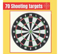 70 Shooting Targets: 8.5" x 8.5" | Silhouette black | firearms, airsoft, BB, rifles, pellet guns , archery |