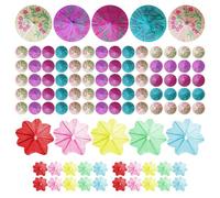 70 Small Umbrellas Signed with Fruit, 20 Flower Umbrellas Signed, Cocktail Umbrellas, Cocktail Decorations, Paper Umbrella Cocktails, Bar Decoration Cocktail Decoration Paper