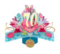 70 Today Happy 70th Birthday Pop-Up Greeting Card Love Kate's Pop Up Cards Her Design POP236MC70