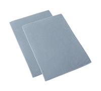 HOMESCAPES Brushed Cotton Fitted Cot Sheet Pair 100% Cotton - Blue - 70 x 140 cm