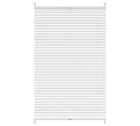 "vidaXL White Plisse Blind with Modern Pleats, Adjustable Light Filtering and Vision Protection - Easy Installation, Perfect for Any Room, 70x150cm"