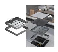 70 x 70 cm Stainless Steel Drain Cover & Frame Inground Septic Lid Hidden Wastewater Basin Cover for Driveway Yard Sidewalk - Durable & Stylish Design