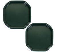 70 x 70 Heavy-Duty Mixing Tray Set of 2 - Octagon DIY & Craft Trays with High Walls For Mortar, Cement Mixing, Paint, Water Play and Sensory Activities - (Dark Green)