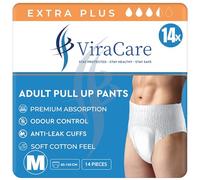 70 x Extra Plus Incontinence Pants Women & Men | Adults Nappies | Premium Absorption and Soft-Stretch Waistband | Adults Pull Up Pants | Waist Size Medium 65-135 cm | (5 Packs of 14, Medium)