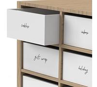 70 x Script Design Storage Labels for General Storage Boxes - Printed Black Sticky Labels for Organising Wardrobe Storage