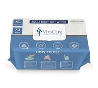 70 x Wet Wipes for Adults | Intimate Wipes with Aloe Vera | Biodegradable | Body Wipe for Adults No Shower | Shower Wipe | Extra Large | Size 34 x 20 cm | (4 Packs of 70)