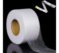 70 Yards Iron On Hem Tape Extra Wide Web Fabric No Sew Hem Tape Roll with Measure for Jeans Hems Curtain Trousers Garment Clothes(60 mm Wide)
