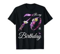 70 Year Old Shirt Floral 1954 It's My 70th Birthday Gift T-Shirt