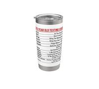 70 Year Old Texting Code Funny Senior Citizen 70th Birthday Stainless Steel Insulated Tumbler