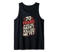 70 Years Married For Men Funny 70th Wedding Anniversary Tank Top