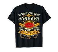 70 Years Old Legend Since January 1956 70th Birthday Men Dad T-Shirt