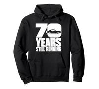 70 Years Still Running Classic Automobile Silhouette Pullover Hoodie