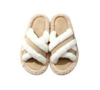 700-INK Women's Slipper Cross Band Fuzzy Slippers Open Toe Cozy House Shoes | Cozy Plush, Bedroom Slippers, Warm, Soft, for Indoor/Outdoor