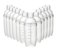 700 Ml/23.7 Oz Drink Mixers, Twelve Pcs Plastic Cocktail Shakers With Scales & Strainers, Combine Beverages For Tea Houses, Restaurants, For Home Use, Bar Mixing Gear