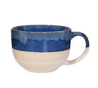 700 ML Large Coffee Mug Ceramic Soup Mug with Handle,Coffee Tea Cup Cereal Bowls Soups Ramen Salad Bowl Coffee Cappuccino Cup,Dishwasher Safe & Oven Safe (Dark Blue)