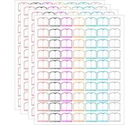 700 Pcs Book Planner Stickers 0.78 inch Reading Study Journal Labels Scrapbooking Craft Self Care Time Management Homework Tracking Book Icon Stickers School Student Organization
