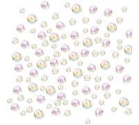 700 Pcs Half Round Waterdrop Resin Beads Dewdrop Water Droplets Embellishments Simulation Dewdrop Stones for Scrapbooking DIY Crafts AB Color