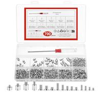 700 Pcs PC Screws, M2 M2.5 M3 Laptop Screws, M.2 SSD Mounting Screws, Cross Head Countersunk Screws, Phillips Flat Head Screws for PC Case Electrical Computer Hard Drive PC Electronic Repair Screws