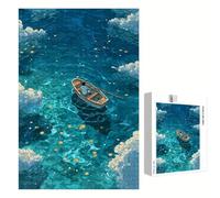 700 Piece Jigsaw Puzzle for Adults, Boat & Dream Premium Wooden Puzzles with Poster, Classic Cut, Interlocking Pieces for Home Decor & Mindfulness 20 x 15 in - Aged 14+ Only (Not a Toy) P3#1106