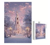 700 Piece Jigsaw Puzzle for Adults,Winter & Architecture Premium Wooden Puzzles with Poster,Classic Cut,Interlocking Pieces for Home Decor & Mindfulness 20 x 15 in - Aged 14+ Only (Not a Toy) P3#1196