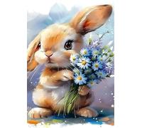 700 Piece Jigsaw Puzzles for Adults Animal Rabbit Flower Challenging Puzzle Educational Games Puzzle for Adults 700 Pieces Family Game Great Gift Idea, 20.5 x 15 inch