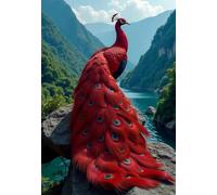 700 Piece Jigsaw Puzzles for Adults Peacock River Mountains, Educational Games, Challenging & Brainteasing for Men Women Elders Seniors, Puzzle 700 Pieces