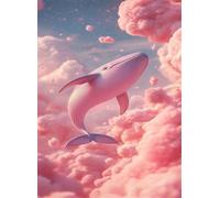 700 Piece Jigsaw Puzzles for Adults Pink Clouds Whale Challenging Puzzle Educational Games Puzzle for Adults 700 Pieces Family Game Great Gift Idea, 20.5 x 15 inch