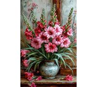 700 Piece Jigsaw Puzzles for Adults Pink Florals Puzzle Fun Challenges Perfect for Relaxation Letter Printed on Back Interlock Perfectly No Dust for Men Women Elders Seniors 20.5 x 15 inch