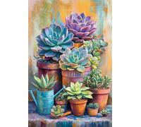 700 Piece Jigsaw Puzzles for Adults Succulent Plant Challenging Puzzle Educational Games Puzzle for Adults 700 Pieces Family Game Great Gift Idea, 20.5 x 15 inch