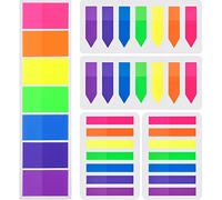 700 Pieces Flags Index Tabs 3 Sizes Sticky Notes Writable Labels Page Marker Bookmarks Text Highlighter Strips, 7 Colors, 5 Set